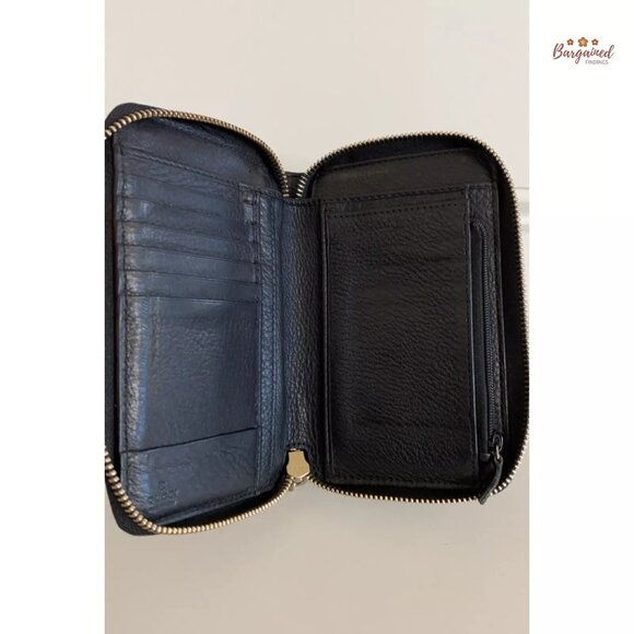 Authentic GUCCI Black Leather Soho Interlocking G Medium Zip Around Wallet - Picture 8 of 14